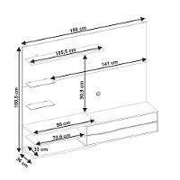 Home Suspenso Amur Off White Com Freijó - Moveisaqui - 5