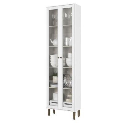 Cristaleira 80 Cm 2 Portas De Vidro Classy Branco - Thb