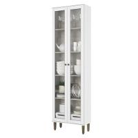 Cristaleira 80 Cm 2 Portas De Vidro Classy Branco - Thb - 1