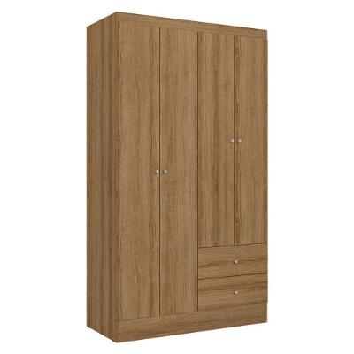 Guarda Roupa Solteiro Astro 4 Portas Almendra Acetinado - Thb