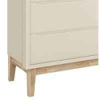 Cômoda Gaveteiro Classic New Areia Fosco Com Natural - Reller - 3