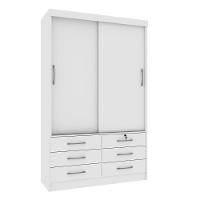Guarda Roupa 2 Portas 6 Gavetas Chicago Tcil Móveis Branco - 2