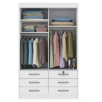 Guarda Roupa 2 Portas 6 Gavetas Chicago Tcil Móveis Branco - 3