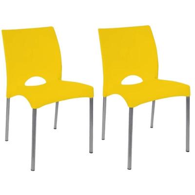 Kit 2 Cadeira Boston Exterior Interior Branca Resistente Garden Life