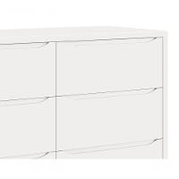 Cômoda 6 Gavetas Théo New Branco Fosco Com Madeira - Reller