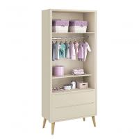 Guarda-roupa Retrô 2 Portas Théo New Areia Fosco Com Natural - Reller - 5