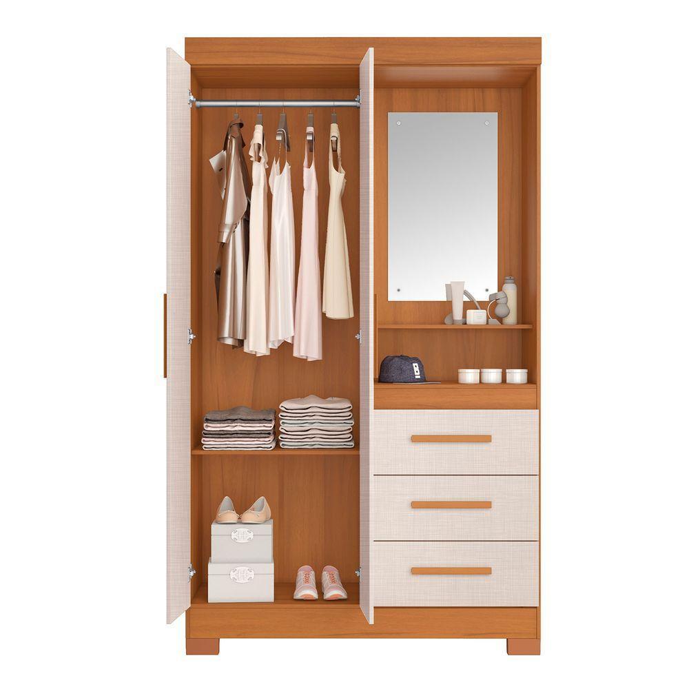Guarda-roupa 2 Portas Nt 5170 Freijó Com Off White - Notável - 4
