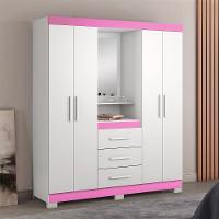 Guarda-roupa 4 Portas Nt 5015 Rosa - Notável - 2