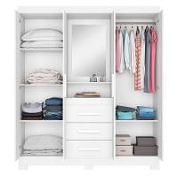 Guarda-roupa 4 Portas Nt 5015 Rosa - Notável
