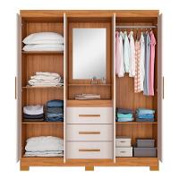 Guarda-roupa 4 Portas Nt 5015 Freijó Com Off White - Notável