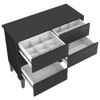 Cômoda 6 Gavetas Classic New Branco Fosco Com Natural - Moveisaqui - 5