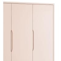 Guarda-roupa Retrô 3 Portas Classic New Rosa Fosco Com Natural - Reller
