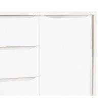 Cômoda Sapateira Classic New Branco Fosco Com Natural - Moveisaqui