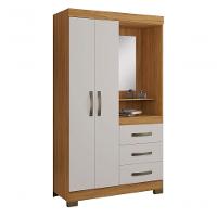 Guarda-roupa 2 Portas Denali Freijó Com Off White - Moveisaqui - 1