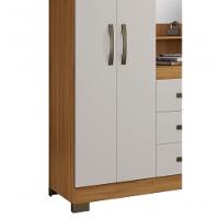 Guarda-roupa 2 Portas Denali Freijó Com Off White - Moveisaqui - 3