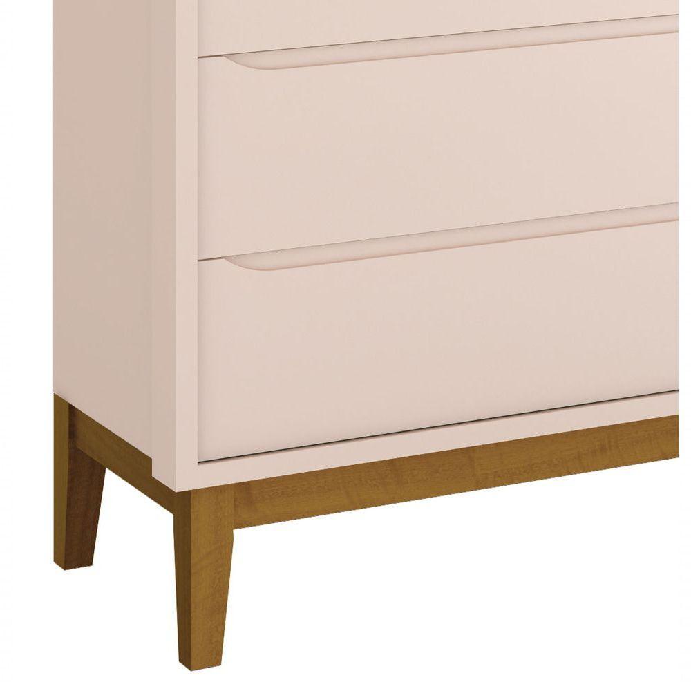 Cômoda Sapateira Classic New Rosa Fosco Com Madeira - Moveisaqui - 4