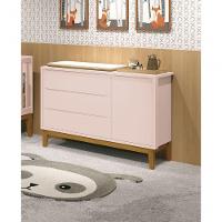 Cômoda Sapateira Classic New Rosa Fosco Com Madeira - Moveisaqui - 3