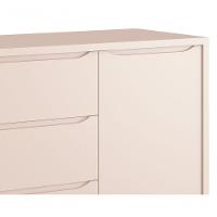 Cômoda Sapateira Classic New Rosa Fosco Com Madeira - Moveisaqui - 5