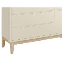 Guarda-roupa Retrô 3 Portas Classic New Areia Fosco Com Natural - Moveisaqui - 3