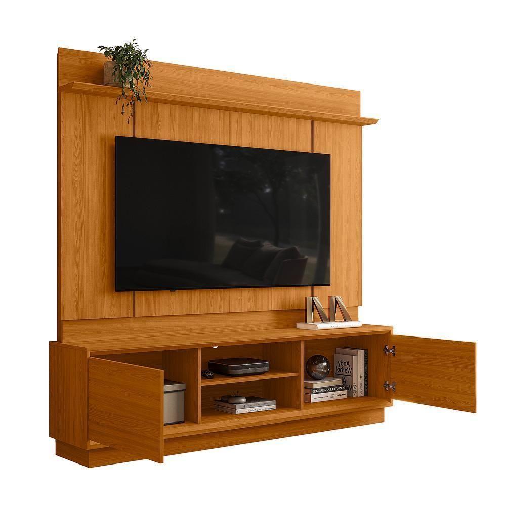 Estante Home Theater Siena Cinamomo Para Tv Até 75” - Madetec Cinamomo - 4