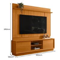 Estante Home Theater Siena Cinamomo Para Tv Até 75” - Madetec Cinamomo - 2