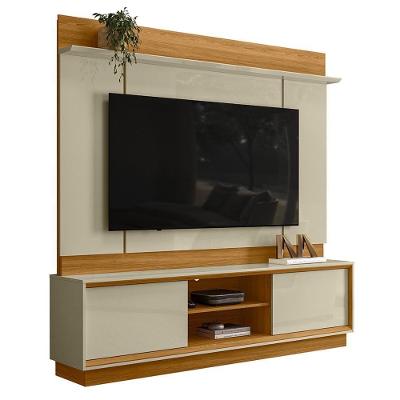 Estante Home Theater Siena Cumaru/opala Para Tv Até 75” - Madetec Cumaru/opala