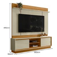 Estante Home Theater Siena Cumaru/opala Para Tv Até 75” - Madetec Cumaru/opala - 6