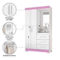 Guarda-roupa 2 Portas Nt 5170 Rosa - Notável - 3