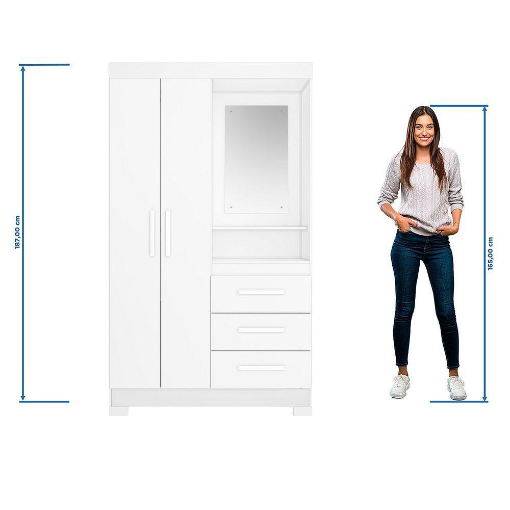 Guarda-roupa 2 Portas Nt 5170 Branco - Notável - 7