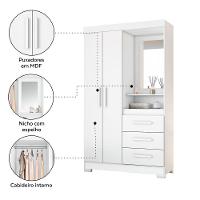 Guarda-roupa 2 Portas Nt 5170 Branco - Notável - 3