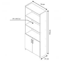 Armário Multiuso Escritório Nogal - Notável - 6