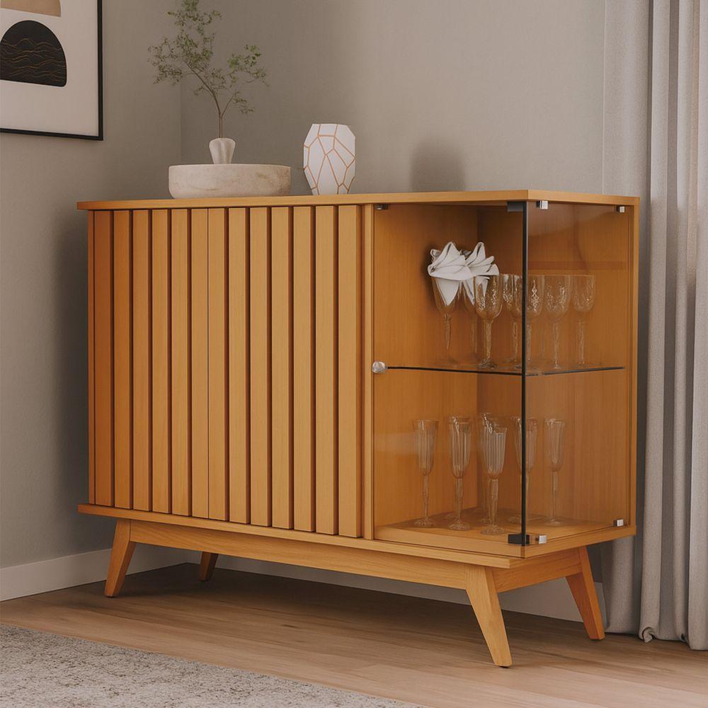 Buffet Aparador Jb Acai 3 Portas Luxo Nature - Moveis Jb - 3