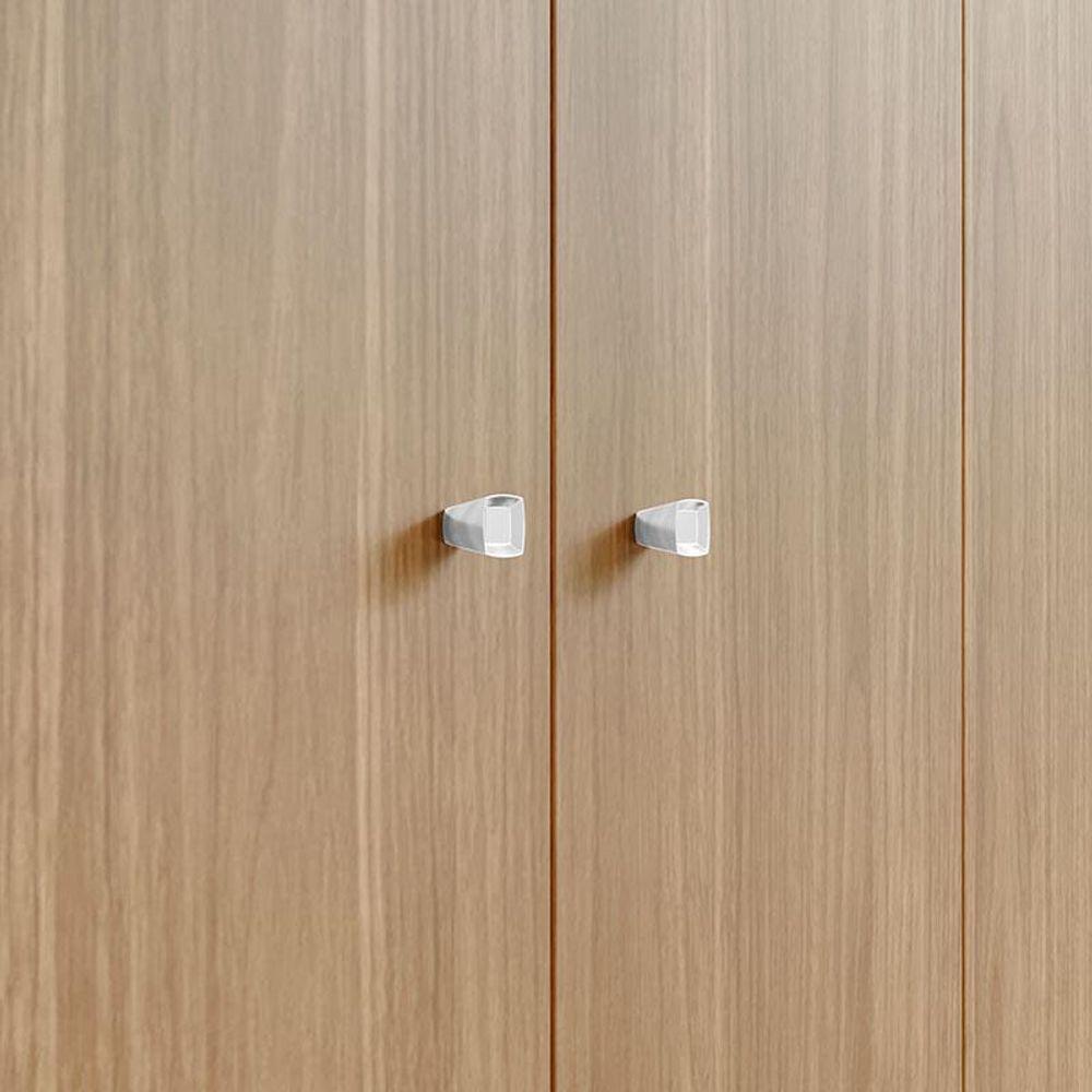 Guarda Roupa Solteiro Versa 4 Portas Com Armário Multiuso Luna Freijó Fosco - Kits Paraná - 3