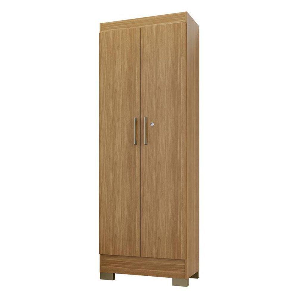 Guarda Roupa Solteiro Versa 4 Portas Com Armário Multiuso Luna Freijó Fosco - Kits Paraná - 7