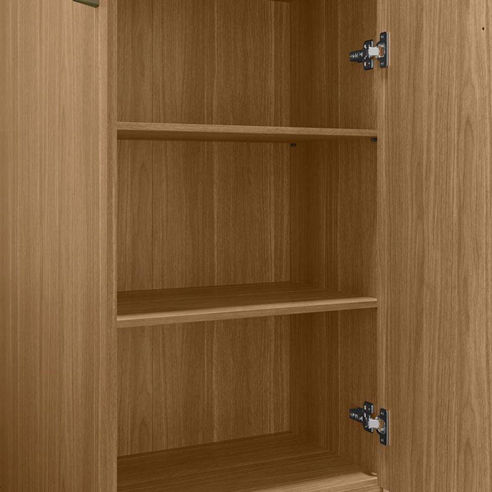 Guarda Roupa Solteiro Versa 4 Portas Com Armário Multiuso Luna Freijó Fosco - Kits Paraná - 10