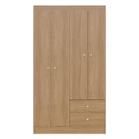 Guarda Roupa Solteiro Versa 4 Portas Com Armário Multiuso Luna Freijó Fosco - Kits Paraná - 2