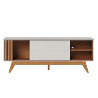 Rack Bancada Otawa Com Mesa De Centro Jeri Off White Freijó E Aparador Riviera Freijó – Colibri - 3