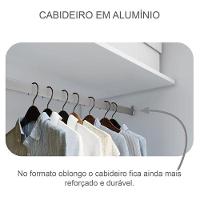 Guarda Roupa Solteiro Sevilha Com Nicho E Cômoda Seul Neve - Novo Horizonte
