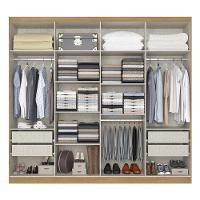 Guarda Roupa Casal Milan 8 Portas Capuccino Menta E Cômoda Gaveteiro Condessa Cappuccino - Thb - 3