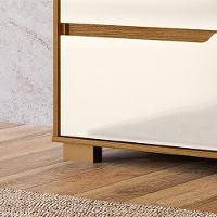 Comoda Casal Quarto Georgia 8 Gavetas Freijo Com Off White - Moval - 3