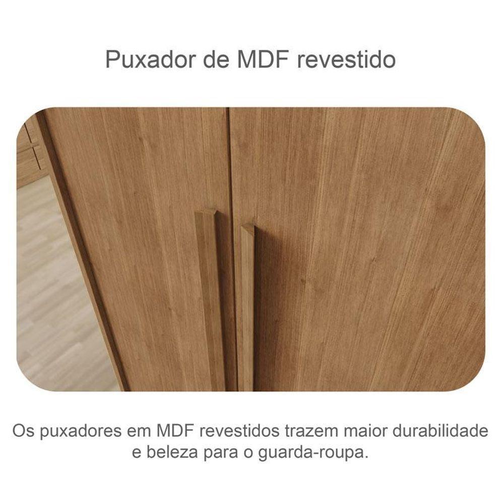 Guarda Roupa Casal New Messina 6 Portas 4 Gavetas Cumaru 25 Fendi - Novo Horizonte - 4