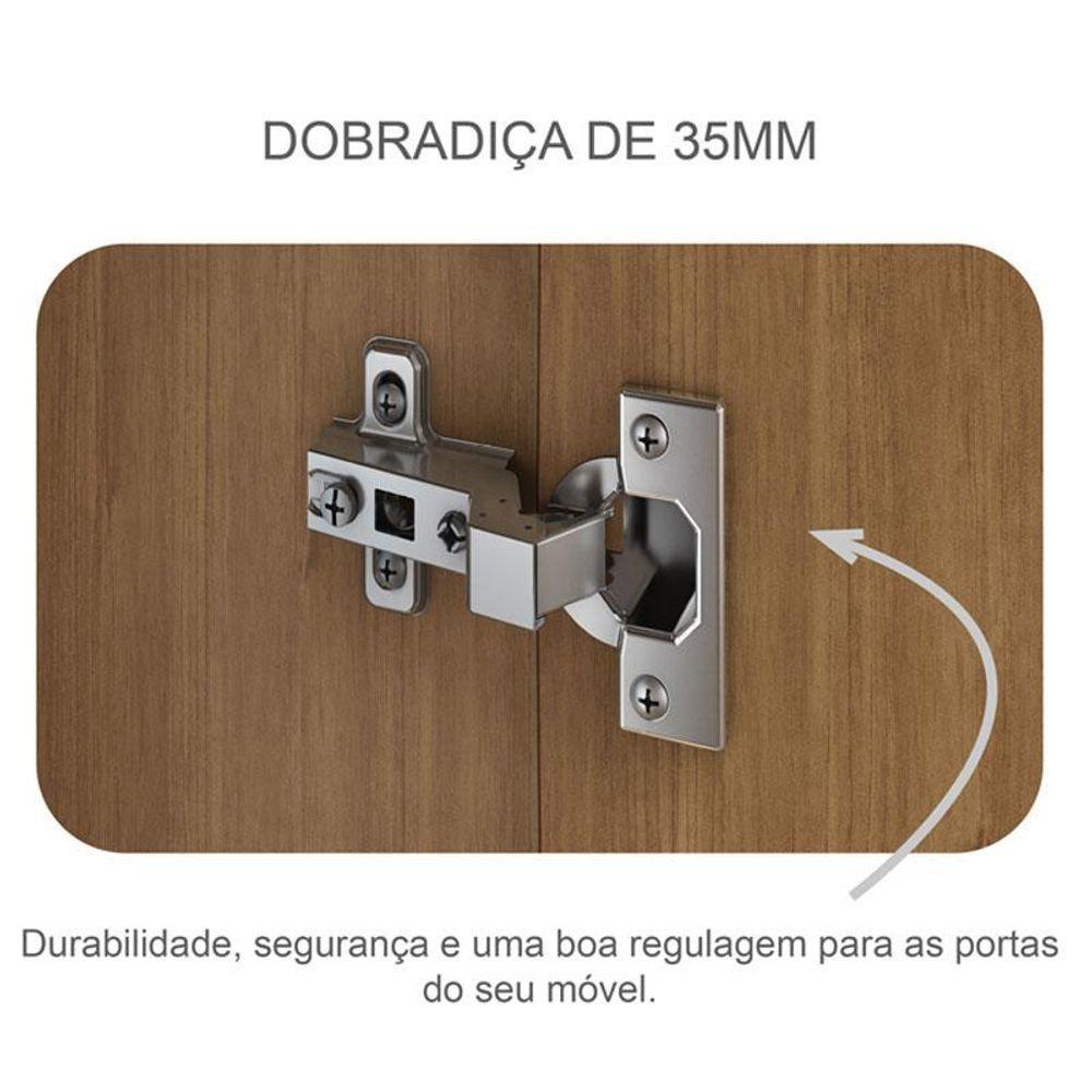 Guarda Roupa Casal New Messina 6 Portas 4 Gavetas Cumaru 25 Fendi - Novo Horizonte - 6