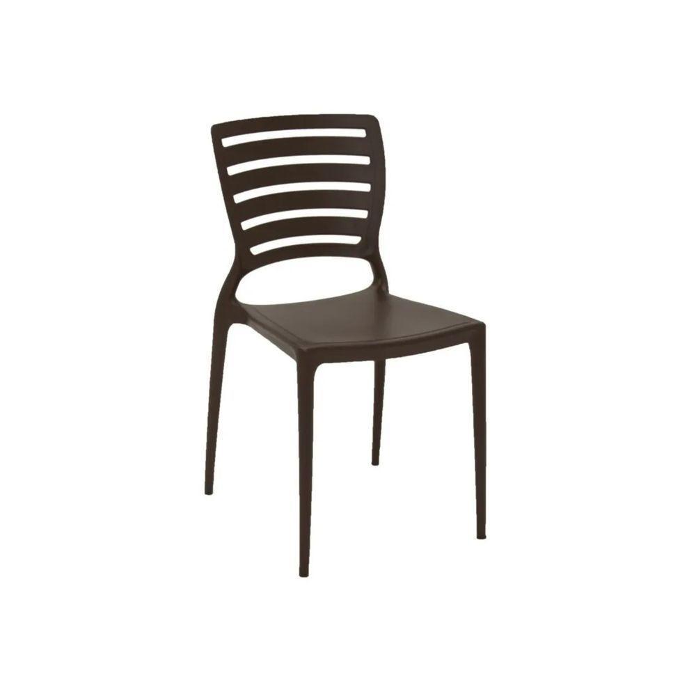 Kit 4 Cadeiras Sofia Marrom Tramontina Encosto Vazado Horizontal 92237/109 - 2