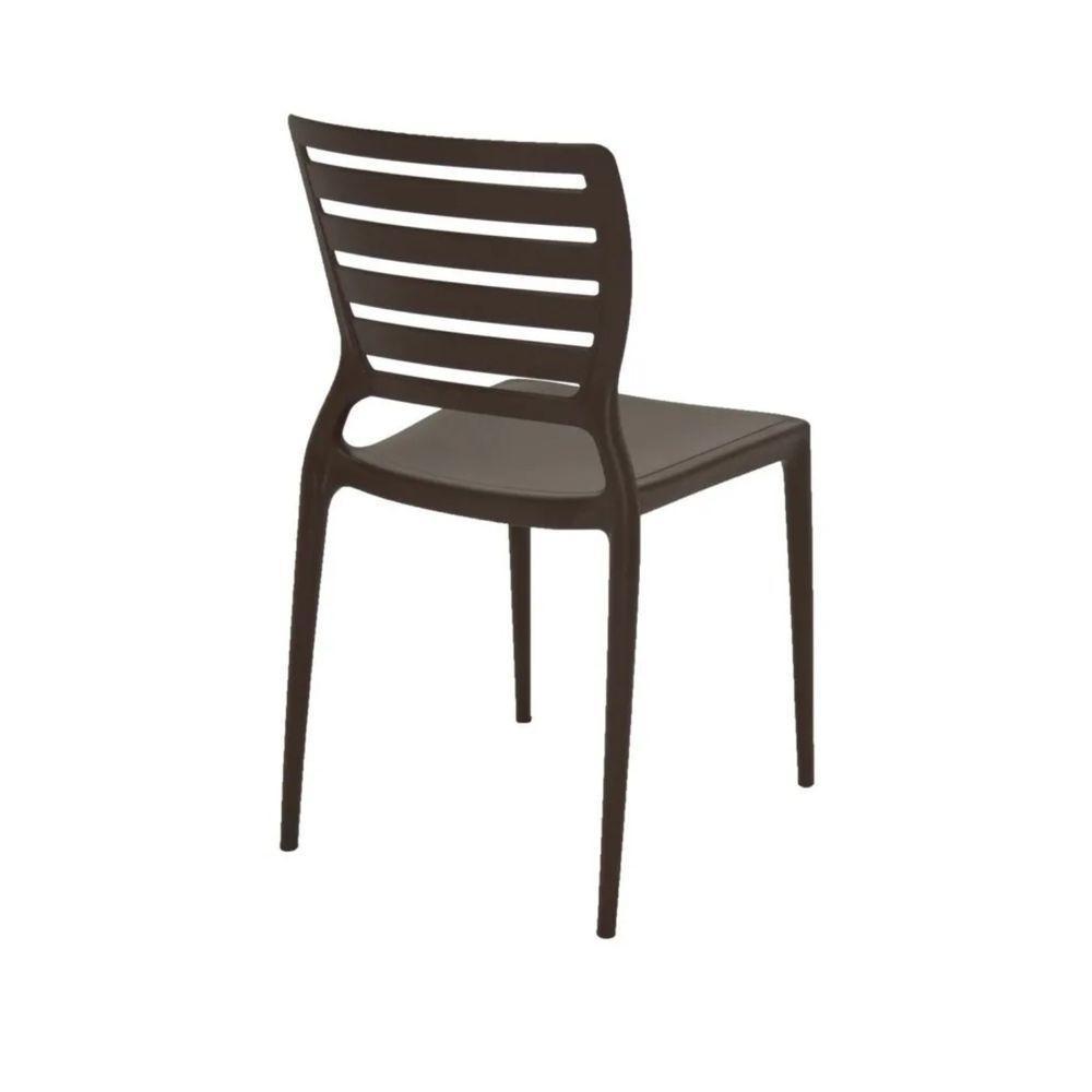 Kit 4 Cadeiras Sofia Marrom Tramontina Encosto Vazado Horizontal 92237/109 - 3