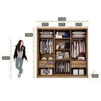 Guarda Roupa Casal Medelim 3 Portas 4 Gavetas Cumaru 23 - Novo Horizonte - 8
