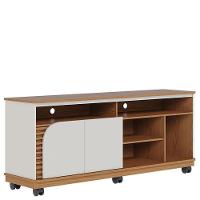 Rack Bancada Jurerê 1.5 Com Mesa De Centro Jeri Freijó Off White Matte E Aparador Riviera Freijó – Colibri - 5