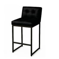 Banqueta Cozinha Alta Com Encosto Industrial Preto Lirina Pu C05 - D'rossi Preto - 5