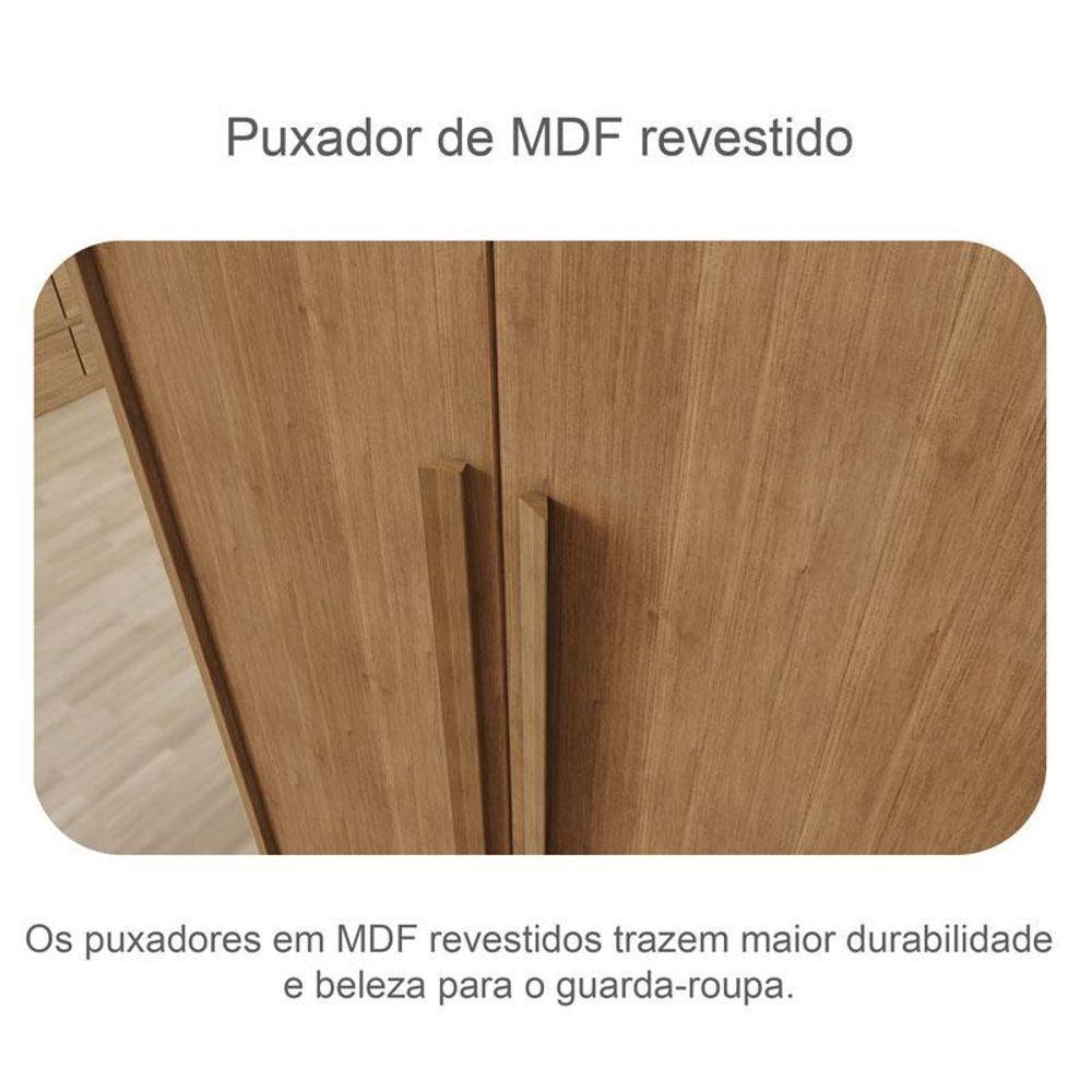 Guarda Roupa Casal Livorno Com Espelho E Cômoda Seul Cumaru 23 - Novo Horizonte - 7