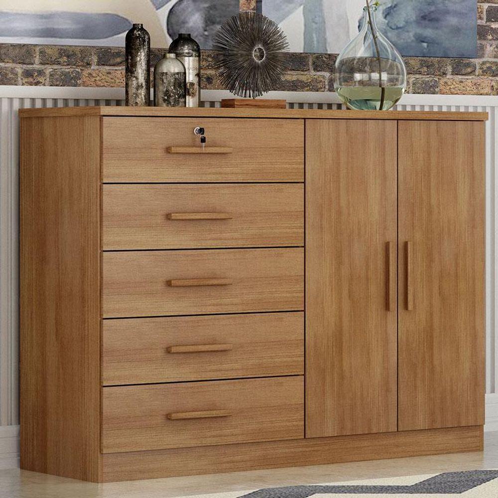 Guarda Roupa Casal Livorno Com Nicho E Cômoda Seul Cumaru 23 - Novo Horizonte - 10