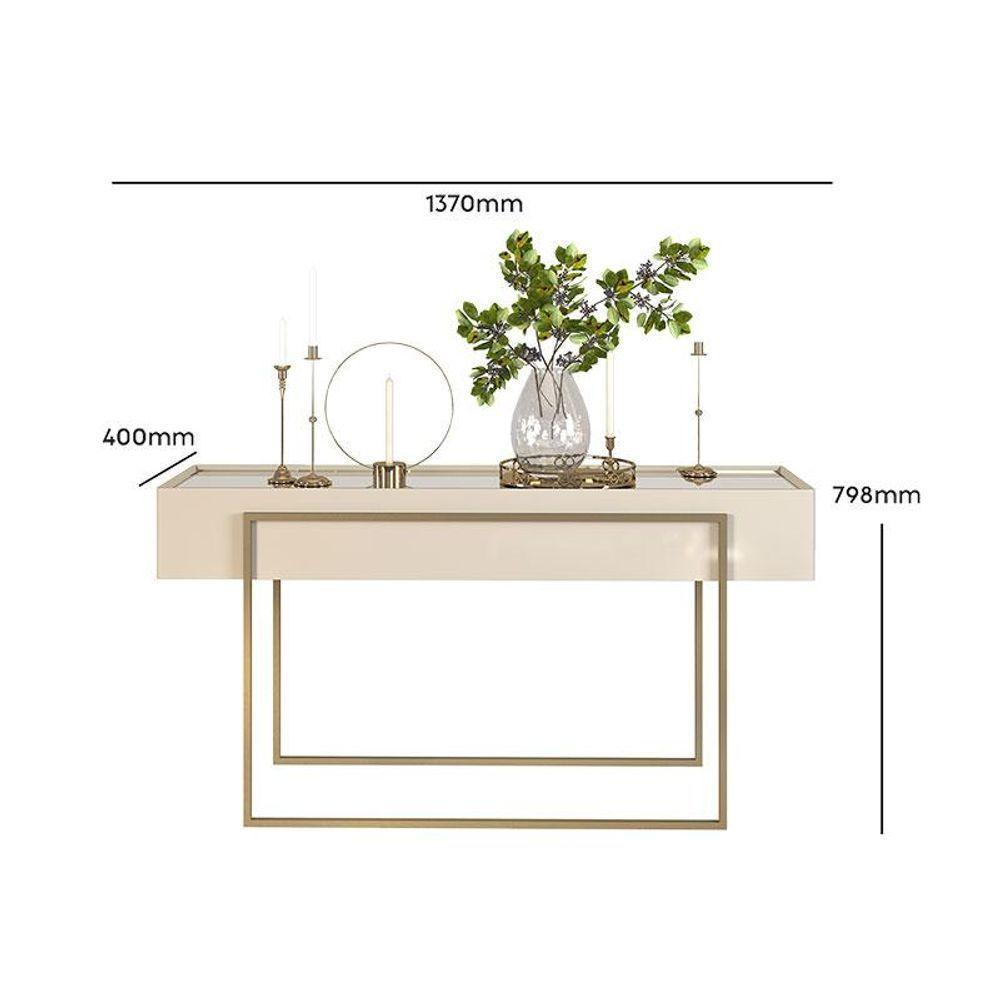 Painel Para Tv Suspenso Ariana Com Aparador Para Sala Petri E Mesa De Centro Petri Off White - Dj Móveis - 6